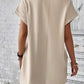 Pocketed Round Neck Short Sleeve Dress