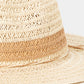 Fame Contrast Straw Braided Sun Hat