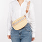 Bead Trim Straw Weave Crossbody Bag