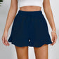 Drawstring Ruffle Hem Shorts