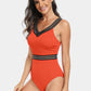 V-Neck One-Piece Swimwear