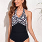 Ruched Wide Strap One-Piece Swimwear