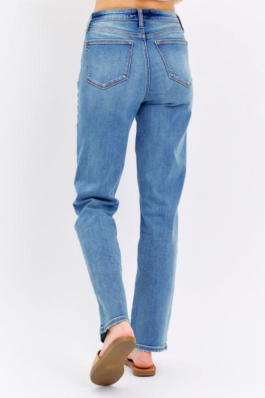 Waist Straight Jeans