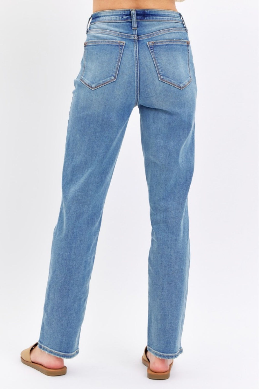 Waist Straight Jeans