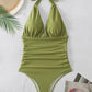 Halter Neck One-Piece Swimwear