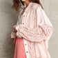 Oversize Lace Button-Down Shirt