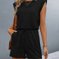 Round Neck Cap Sleeve Romper