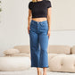 Crop Chloe Tummy Control High Waist Raw Hem Jeans