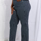 Judy Blue Cassidy Full Size High Waisted Tummy Control Striped Straight Jeans