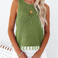 Cutout Tassel Round Neck Tank