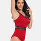 V-Neck One-Piece Swimwear