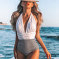 Halter Neck One-Piece Swimwear