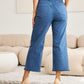 Crop Chloe Tummy Control High Waist Raw Hem Jeans