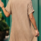 Pocketed Notched Short Sleeve Dress