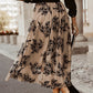 Embroidered High Waist Maxi Skirt