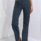 Judy Blue Cassidy Full Size High Waisted Tummy Control Striped Straight Jeans