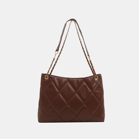 Faux Leather Medium Handbag