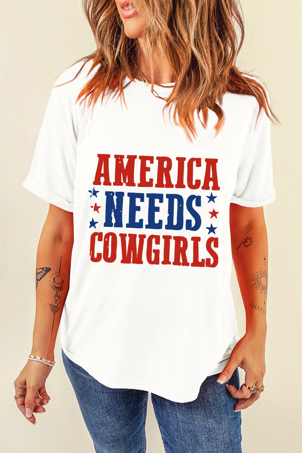 America Needs Cowgirls Graphic T-Shirt