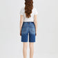 Super High Rise Denim Bermuda Shorts - BAYEAS