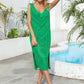 Openwork Slit V-Neck Sleeveless Cover Up