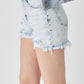 RISEN Raw Hem Distressed High Rise Denim Shorts