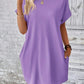 Pocketed Round Neck Short Sleeve Dress