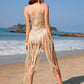 Fringe Openwork Spaghetti Strap Cover-Up