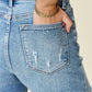 Judy Blue Full Size High Waist Rhinestone Decor Denim Shorts