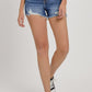 RISEN Mid-Rise Distressed Denim Shorts