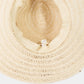 Fame Contrast Straw Braided Sun Hat