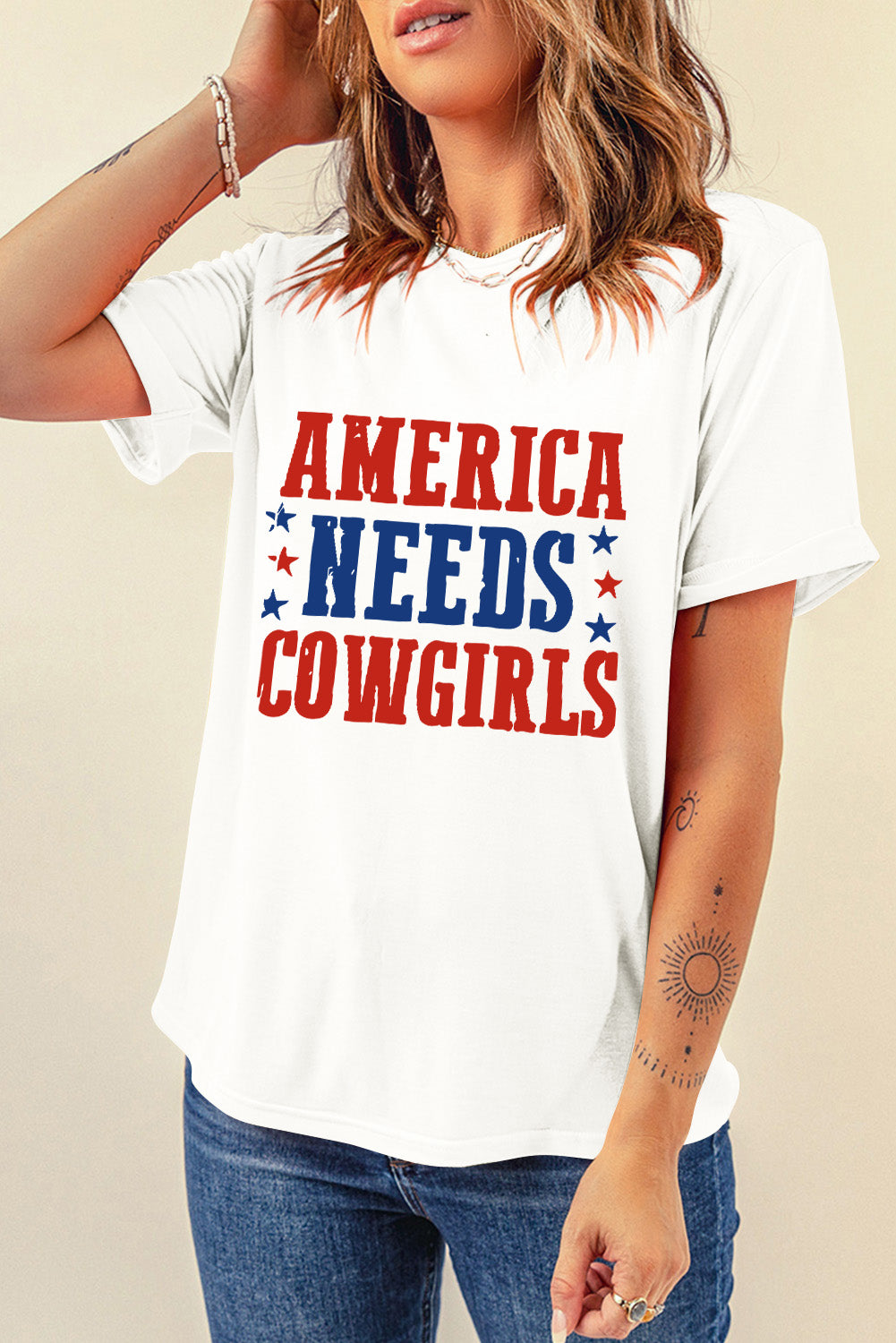 America Needs Cowgirls Graphic T-Shirt