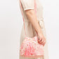 Drawstring Tassel Geometric Shoulder Bag