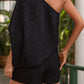 Single Shoulder Half Sleeve Romper