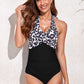 Ruched Wide Strap One-Piece Swimwear