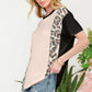 Leopard Color Block T-Shirt