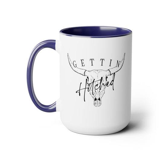 Getting Hitched Two-Tone Coffee Mugs, 15oz