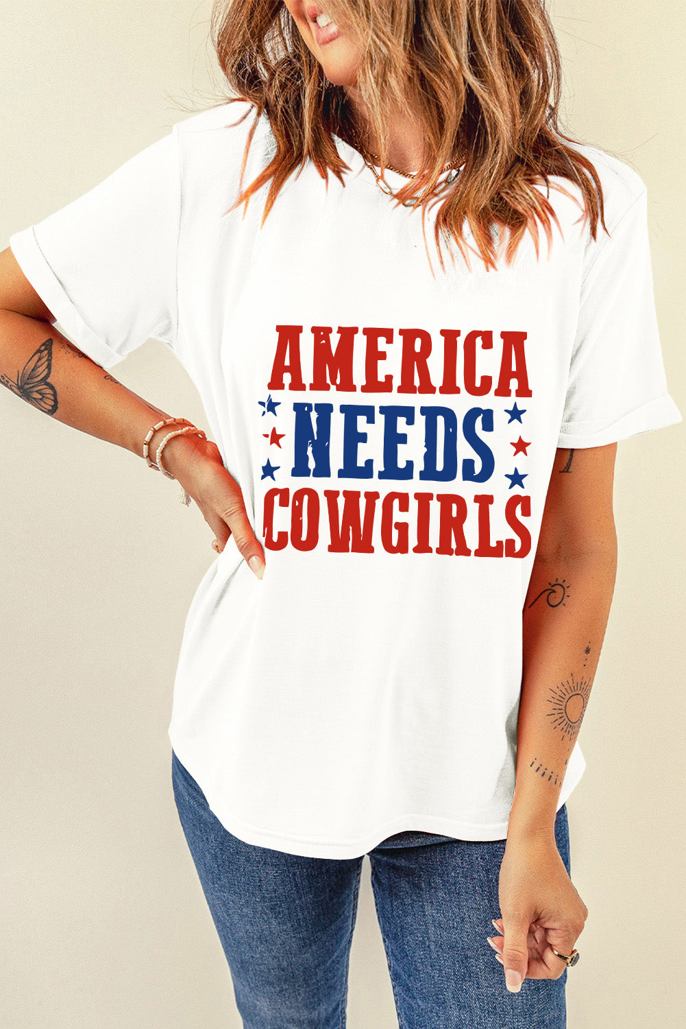 America Needs Cowgirls Graphic T-Shirt