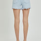 High Rise Distressed Detail Denim Shorts