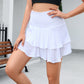 Smocked Layered Mini Skirt