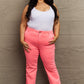 RISEN Kenya Full Size High Waist Side Twill Straight Jeans