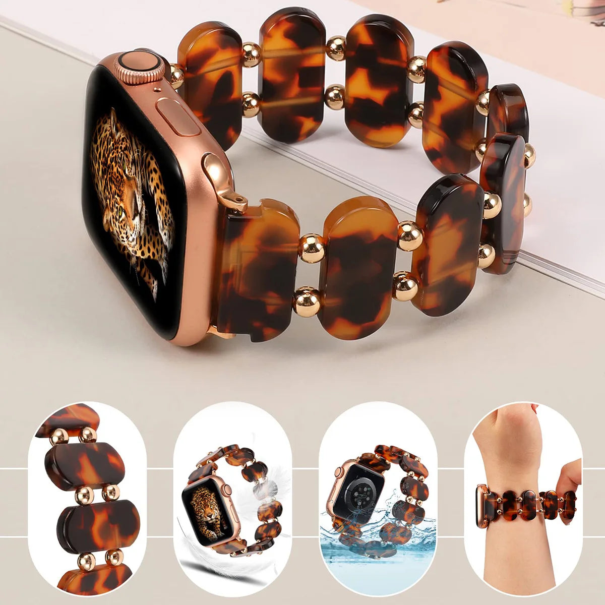 Timeless Elegance Resin Bracelet Watch Band