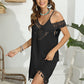 Tassel Scoop Neck Wide Strap Cover-Up