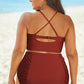 Halter Neck Crisscross Ruched Two-Piece Swimsuit