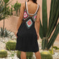 Geometric V-Neck Spaghetti Strap Cover Up Dress