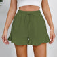 Drawstring Ruffle Hem Shorts