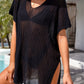 Slit V-Neck Short Sleeve Cover Up