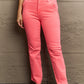 RISEN Kenya Full Size High Waist Side Twill Straight Jeans