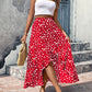 High-Low Printed Skirt