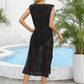 Openwork Slit V-Neck Sleeveless Cover Up