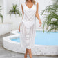 Openwork Slit V-Neck Sleeveless Cover Up